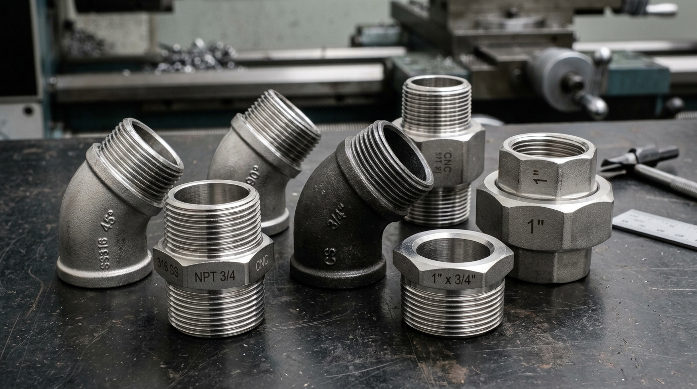High Precision Threaded Pipe Fittings
